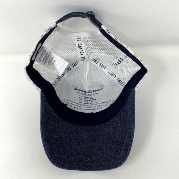 Tommy Bahama Strapback Hat Gray Fishing Beach Mesh Bar Baja Margarita - Picture 5 of 7